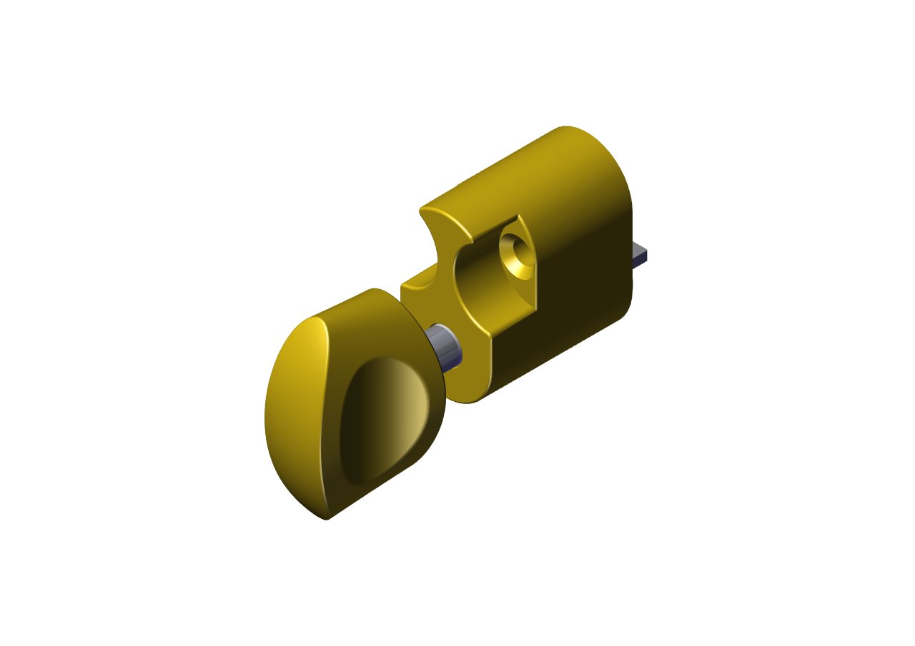 Oval cylindervrider, med retur fjeder