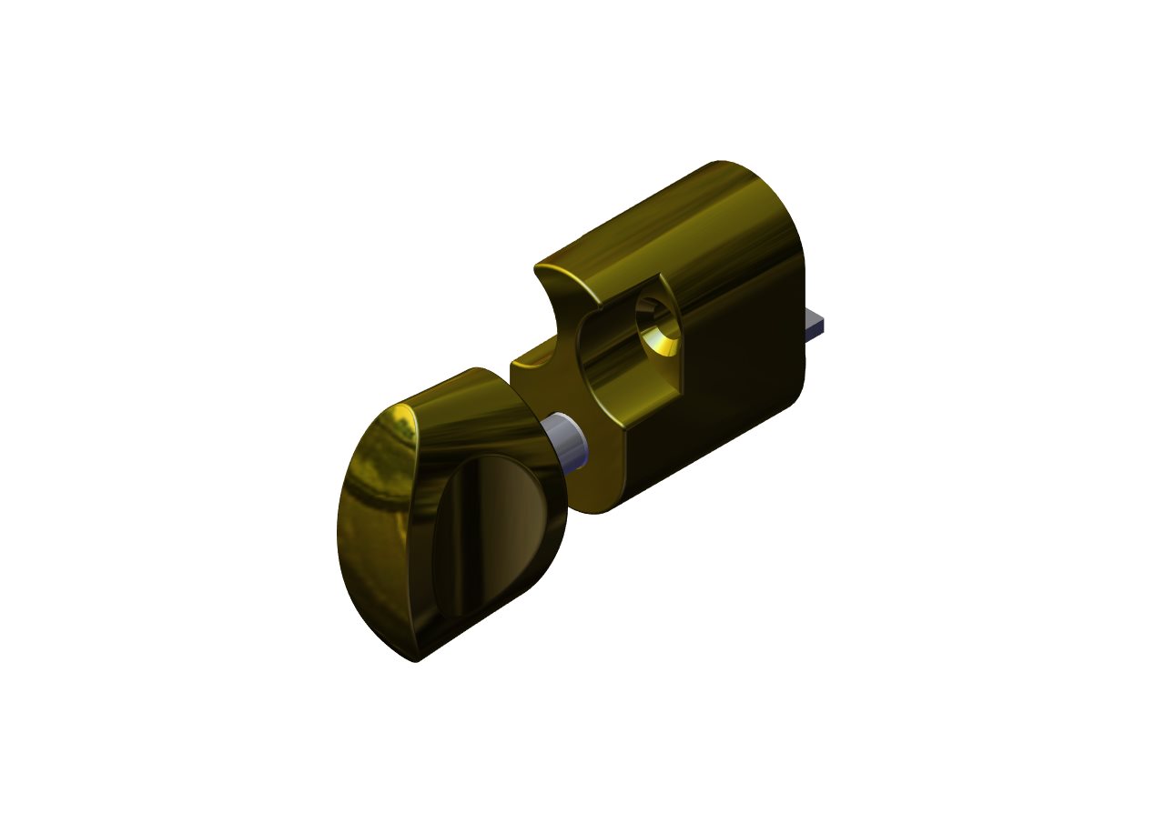 Oval cylindervrider, med retur fjeder