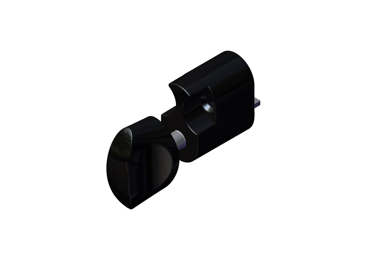 Oval cylindervrider, med retur fjeder