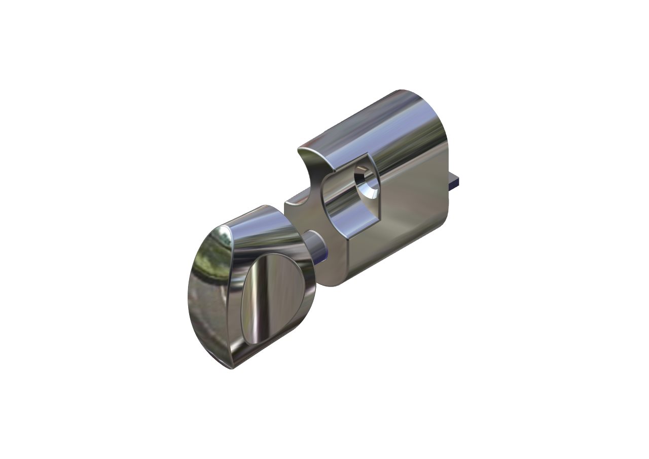 Oval cylindervrider, med retur fjeder