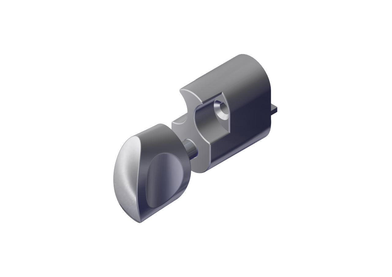 Oval cylindervrider, med retur fjeder